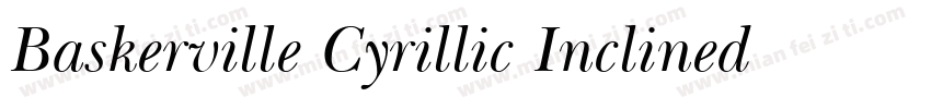 Baskerville Cyrillic Inclined字体转换